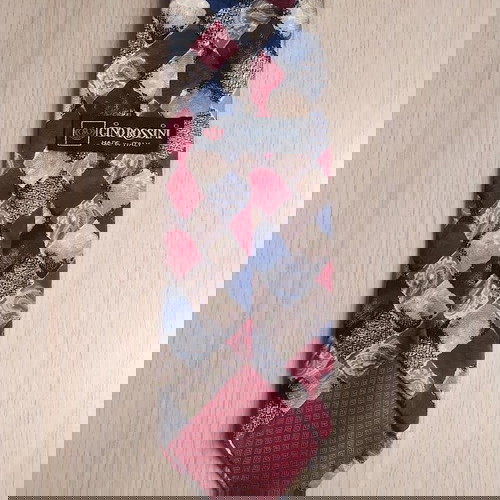 Мъжка копринена вратовръзка Gino Rossini като нова многоцветна