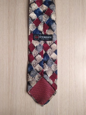 Мъжка копринена вратовръзка Gino Rossini като нова многоцветна