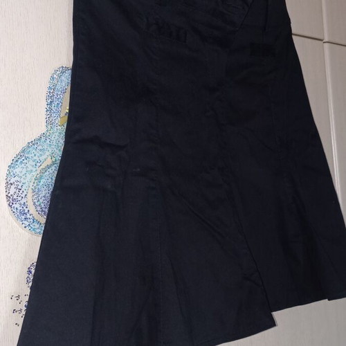 Black A-line skirt size medium new fabric with belt loops