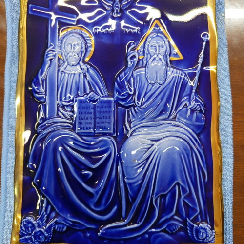 Decorative Holy Trinity image new, porcelain Crown Bavaria