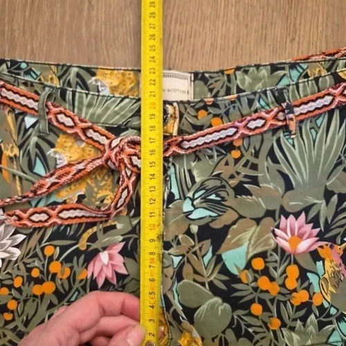 Maison Scotch Jungle Print Shorts New with Braided Belt W29