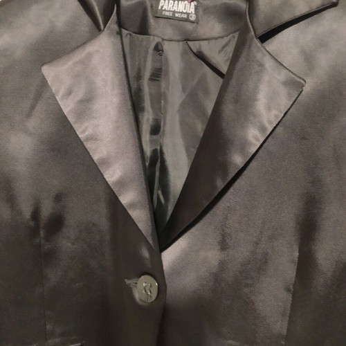 Paranoia Satin Jacket Black Like New, Size L