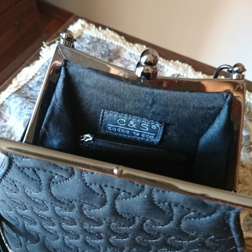 Evening bag C&S Cocco Sacco crossbody black like new with quilted design