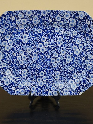 Calico vintage porcelain platter like new