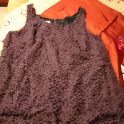 Fidele blouse with small fringes like new, purple, size L