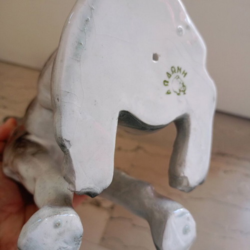 Porcelain dog like new, Dodoni mark, 1950s