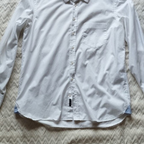 McNeal men's white dress shirt L, regular fit, cotton, easy iron