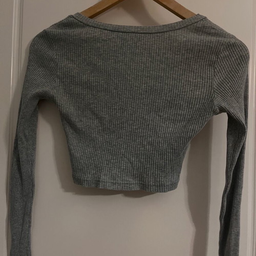 Shein gray long-sleeve top like new, size S
