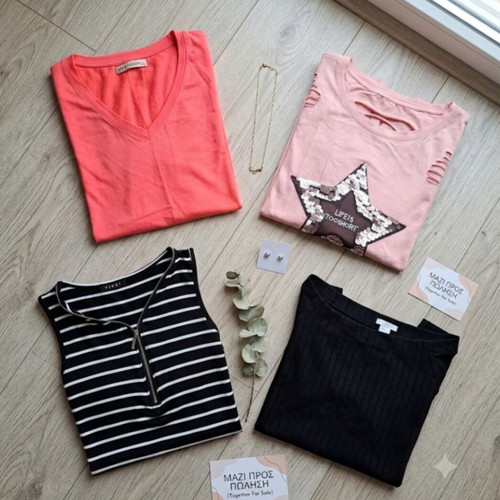 Set of 4 women's tops M-L, various designs