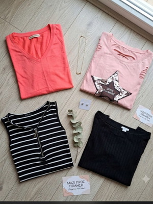 Set of 4 women's tops M-L, various designs