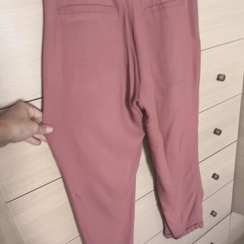 Zara summer pants small, ankle length, rotten apple color, used