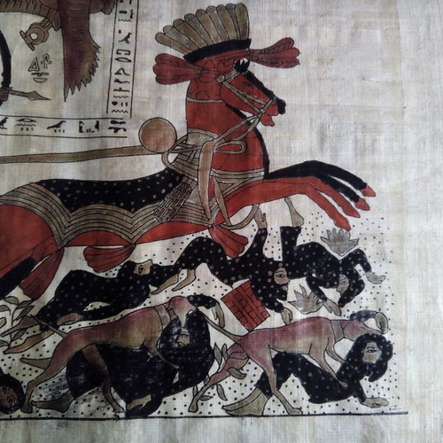 Egyptian battle-themed papyrus
