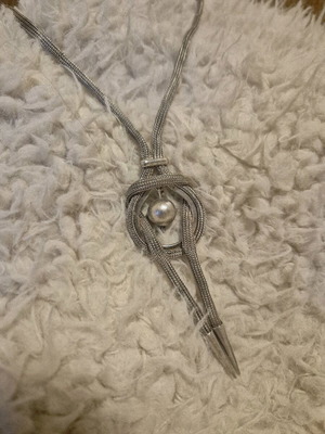Lalaounis 925 Silver Necklace used with Snake-Bone Chain and Knot