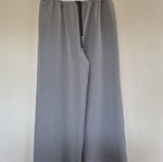 Women's grey two-piece set like new, cropped jacket and wide leg pants