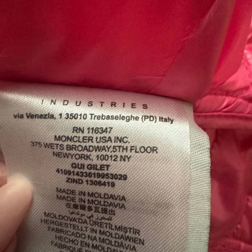 Moncler puffer pink size 1 like new