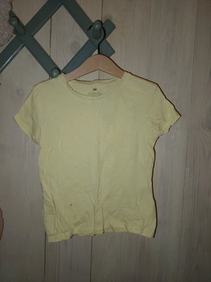 T-shirt H&M No110/116 for 5/6 years like new, yellow