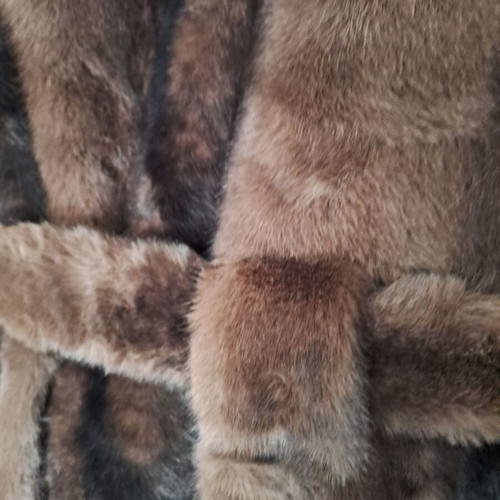 Fur coat brown new ecological quality one size
