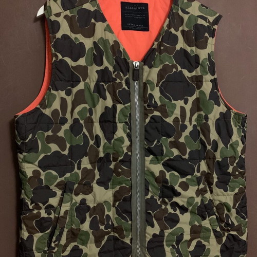 AllSaints Camo Vest men’s, like new, size XL