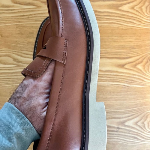 Zara brown moccasins size 45 like new