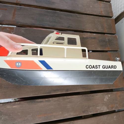 Playmobil Coast Guard Boat used, rigid plastic toy