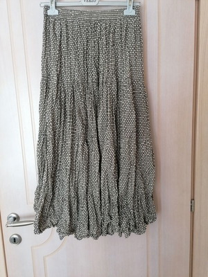 Boho cotton Indian skirt one size new, beige and brown