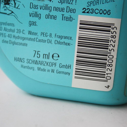 Bac Spritz Deo 75ml vintage 80's new Schwarzkopf West Germany