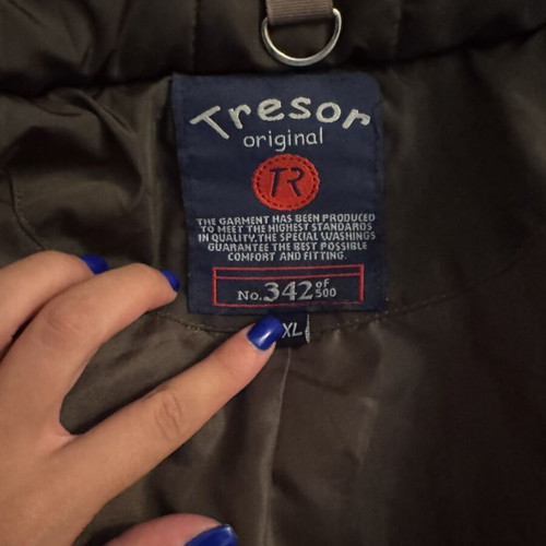 Winter women's long jacket Tresor khaki size XL like new