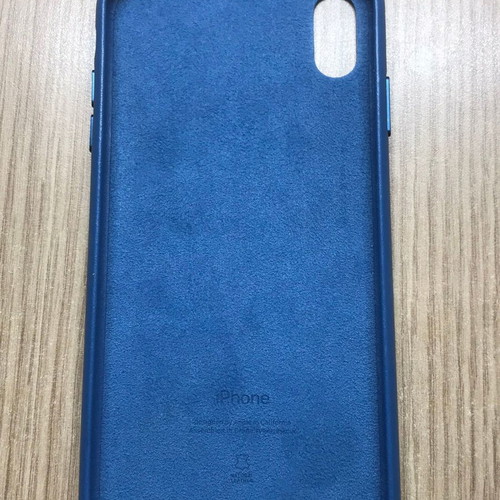 Apple Leather Case for iPhone XS Max used, Cape Cod Blue (MTEW2ZM/A)
