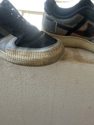 Nike Air Force 1 limited edition γυναικεία sneakers, μέγεθος 45, μαύρα και γκρι