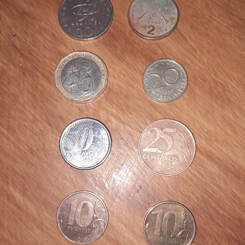 Coins used, pack of 31 pieces from various countries