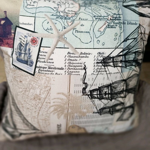 Cotton satin figure pillowcase 45x45 cm new with zipper