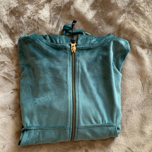 Bodytalk velour jacket green, size Large, like new