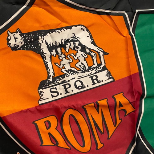 Large Roma Champion 2001 Flag new with pole holder