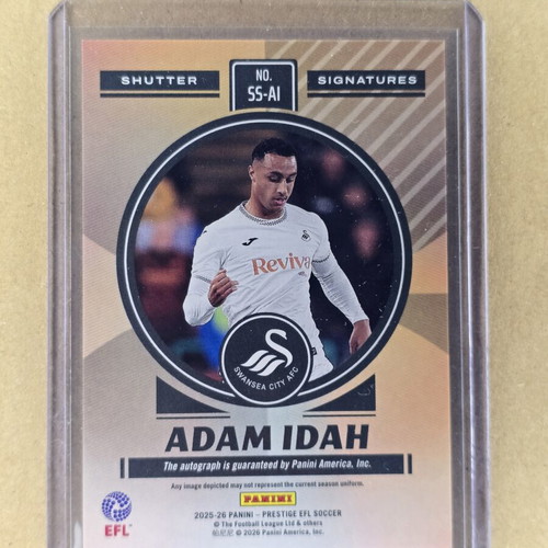 Adam Idah Shutter Signatures Au #SS-AI Panini Prestige EFL card