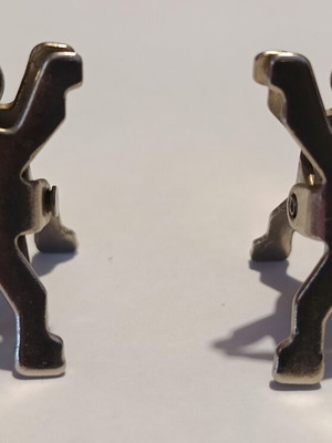 Metal clips human figures new, silver color, unique design