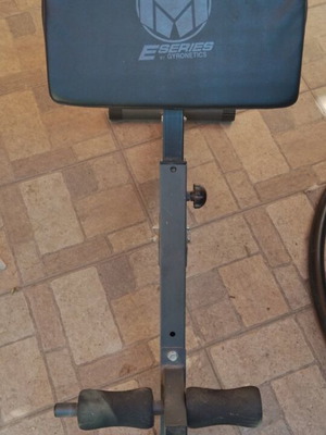 Exercise bench used, for back muscles