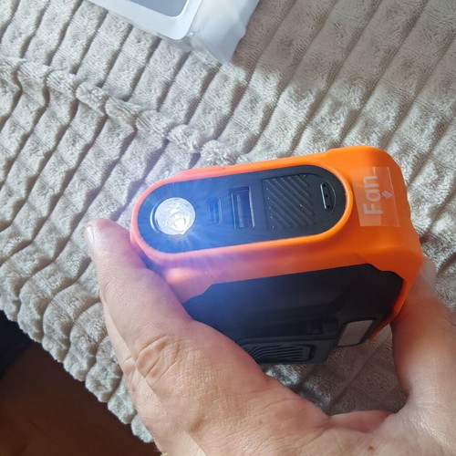 Portable waist cooling fan with power bank