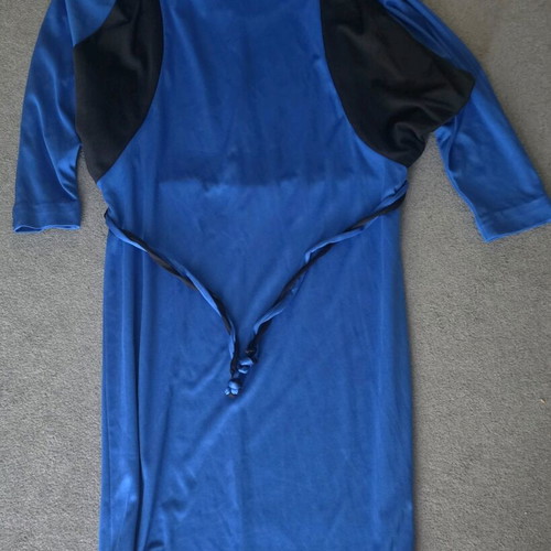 Vintage dress used, blue, size 40, 1980s