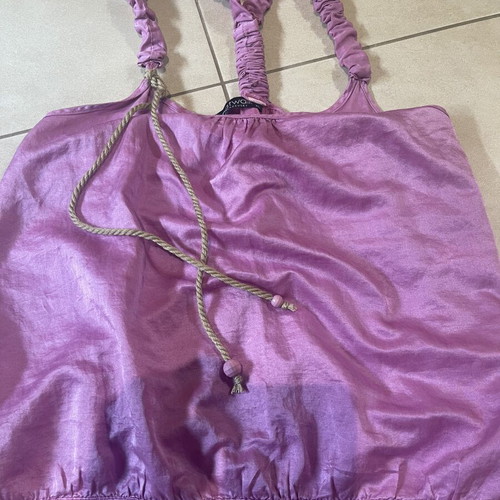 RAXEVSKY satin top in purple/lilac like new