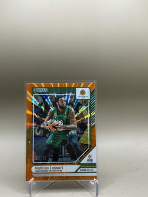 Mathias Lessort Orange Burst card used, Donruss EuroLeague 2024-25