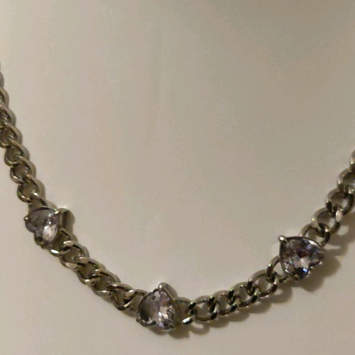 Steel necklace new, gold and silver color