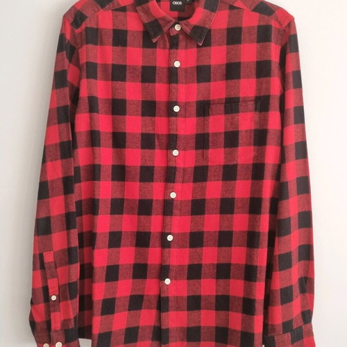 Asos red check shirt size L like new
