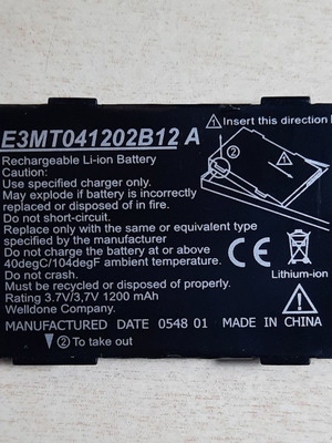 Mitac Mio A201 battery used E3MT041202B12A 3.7V 1200mAh Li-ion