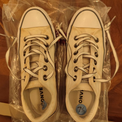 Converse All Star vintage sneakers off white cream US 7.5 EU 38