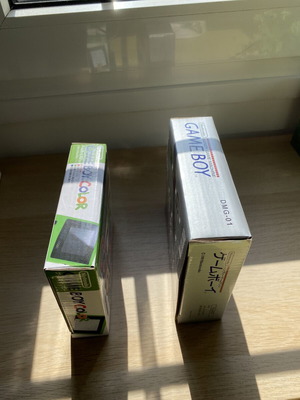 Game Boy OG and Game Boy Color custom boxes like new