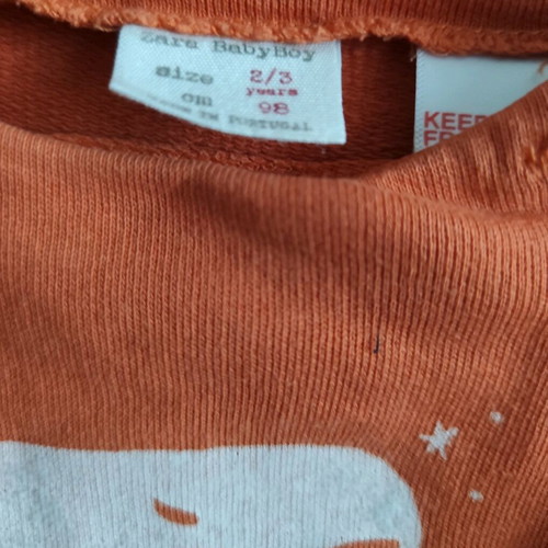 Zara orange pullover 98 cm like new
