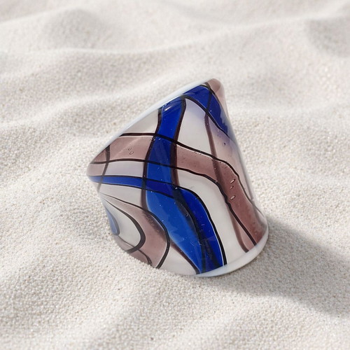 Handmade Murano style glass ring new