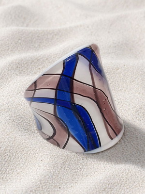 Handmade Murano style glass ring new