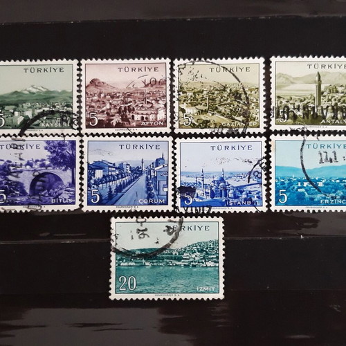 Γραμματόσημα Τουρκίας 1956-1960, Πόλεις της Τουρκίας (9) σαν καινούργια