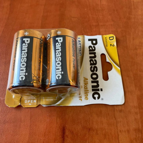 Panasonic Alkaline Batteries D 1.5V Pack of 2 New